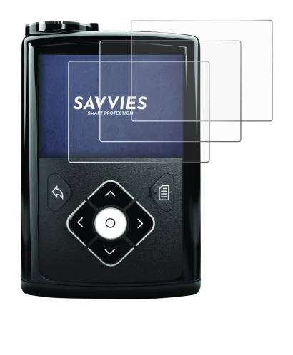 Image de l'appareil Medtronic Minimed 640G avec une grande variété de protections d'écran.