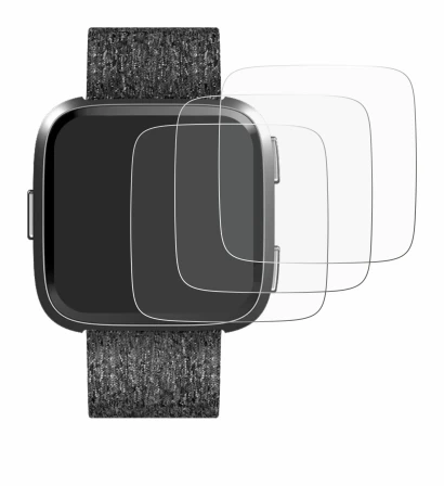 Image de l'appareil Fitbit Versa Special Edition avec une grande variété de protections d'écran.