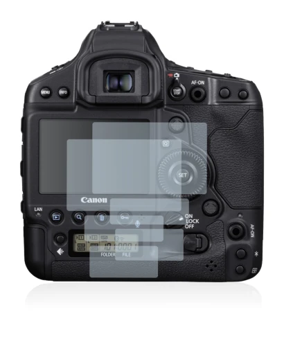 Image de l'appareil Canon EOS 1D X Mark III avec une grande variété de protections d'écran.