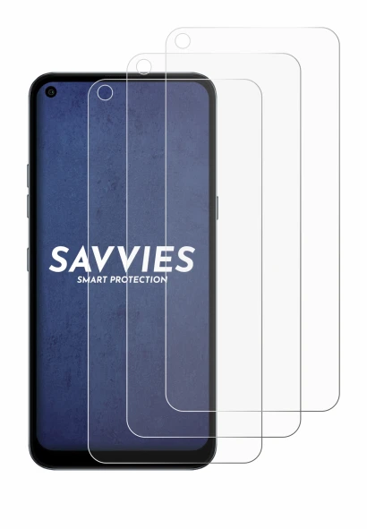 Image de l'appareil LG K61S avec une grande variété de protections d'écran.