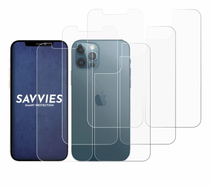 Image de l'appareil Apple iPhone 12 Pro Max (Avant+Arrière) avec une grande variété de protections d'écran.