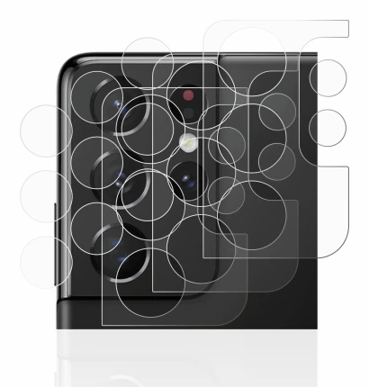 Image de l'appareil Samsung Galaxy S21 Ultra 5G (Caméra UNIQUEMENT) avec une grande variété de protections d'écran.