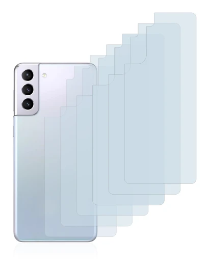Image de l'appareil Samsung Galaxy S21 Plus 5G (Arrière) avec une grande variété de protections d'écran.
