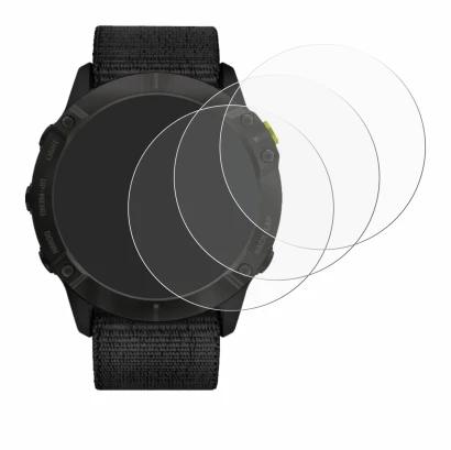 Image de l'appareil Garmin Enduro avec une grande variété de protections d'écran.