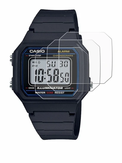 Image de l'appareil Casio Unisex W-800H-1BVES avec une grande variété de protections d'écran.