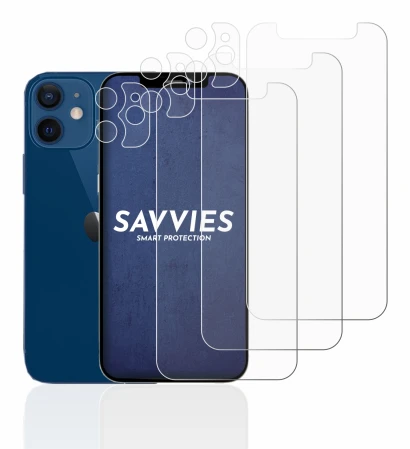Image de l'appareil Apple iPhone 12 mini (Avant+Caméra) avec une grande variété de protections d'écran.