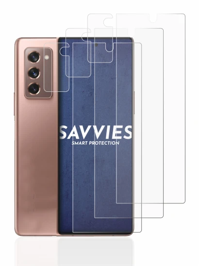 Image de l'appareil Samsung Galaxy Z Fold 2 5G (Avant+Caméra) avec une grande variété de protections d'écran.