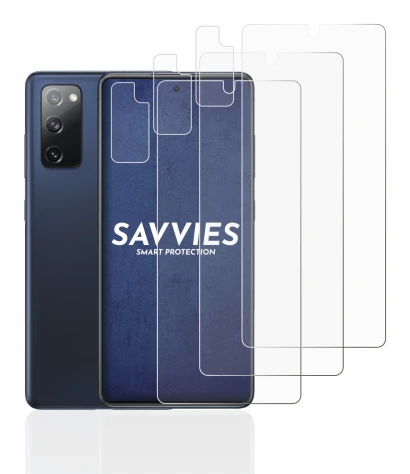 Image de l'appareil Samsung Galaxy S20 FE 5G (Avant+Caméra) avec une grande variété de protections d'écran.
