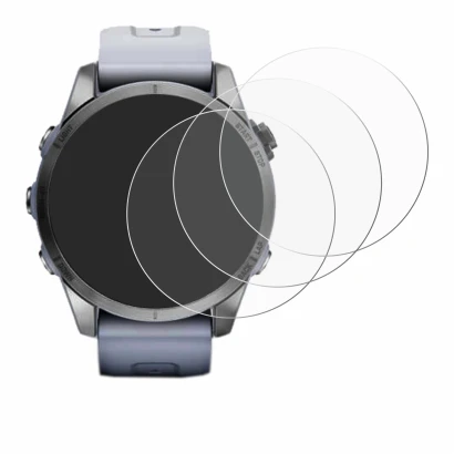 Image de l'appareil Garmin Fenix 7S (42 mm) avec une grande variété de protections d'écran.