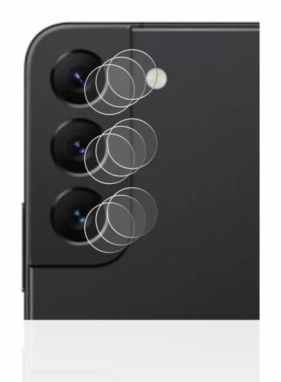 Image de l'appareil Samsung Galaxy S22 5G (Caméra UNIQUEMENT) avec une grande variété de protections d'écran.