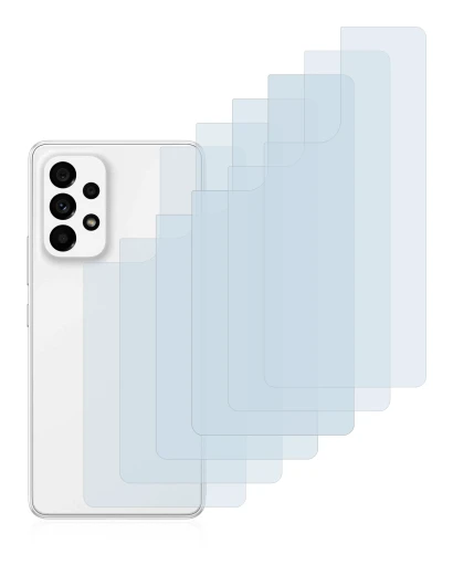 Image de l'appareil Samsung Galaxy A53 5G (Arrière) avec une grande variété de protections d'écran.