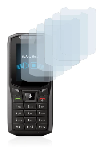 Image de l'appareil Crosscall Core-S4 avec une grande variété de protections d'écran.