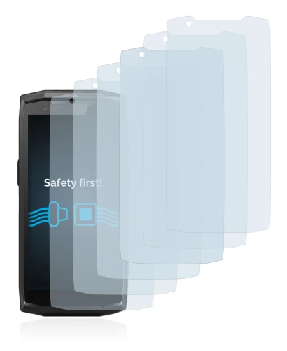 Image de l'appareil Crosscall Core-M5 avec une grande variété de protections d'écran.