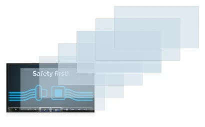 Image de l'appareil Alpine iLX-705D avec une grande variété de protections d'écran.