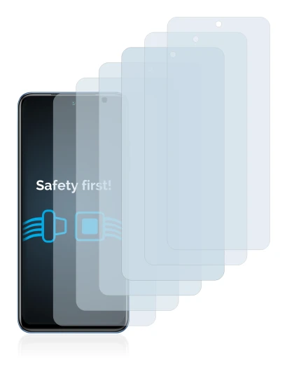 Image de l'appareil Xiaomi Poco M5s avec une grande variété de protections d'écran.