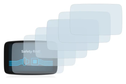 Image de l'appareil TomTom GO Exclusive avec une grande variété de protections d'écran.