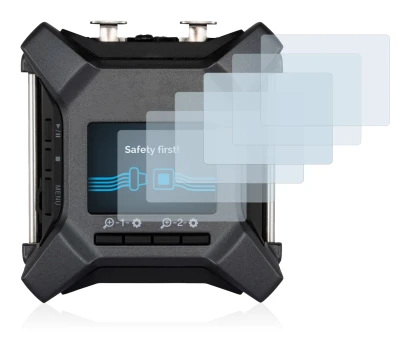 Image de l'appareil Zoom F3 field recorder avec une grande variété de protections d'écran.