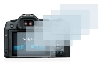 Image de l'appareil Canon EOS R8 avec une grande variété de protections d'écran.