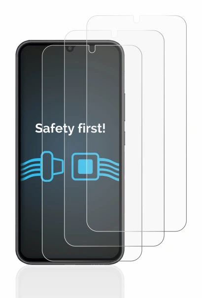 Image de l'appareil Samsung Galaxy A34 5G avec une grande variété de protections d'écran.