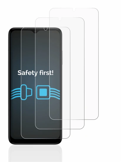 Image de l'appareil Nokia G22 avec une grande variété de protections d'écran.