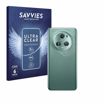 Face avant d’un emballage produit avec le logo de la marque Savvies. À côté, l’appareil Honor Magic 5 Pro (Caméra UNIQUEMENT) 