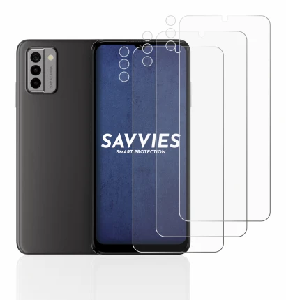 Image de l'appareil Nokia G22 (Avant+Caméra) avec une grande variété de protections d'écran.