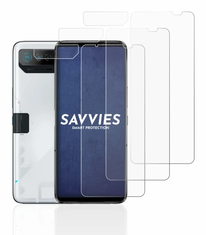 Image de l'appareil ASUS ROG Phone 7 (Avant+Caméra) avec une grande variété de protections d'écran.