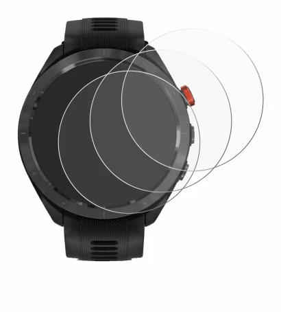 Image de l'appareil Garmin Approach S70 (47 mm) avec une grande variété de protections d'écran.