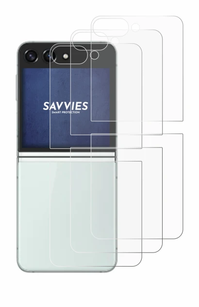 Image de l'appareil Samsung Galaxy Z Flip 5 (Arrière) avec une grande variété de protections d'écran.