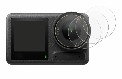 Image de l'appareil DJI Osmo Action 4 (Lentille) avec une grande variété de protections d'écran.