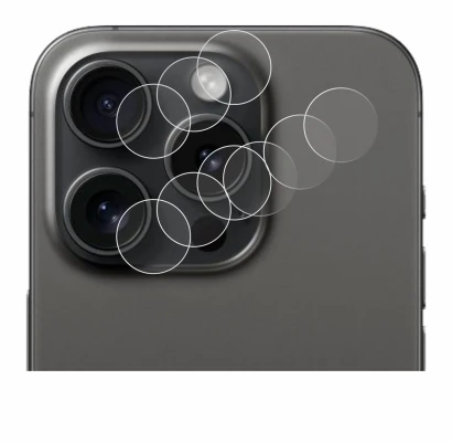 Image de l'appareil Apple iPhone 15 Pro (Caméra UNIQUEMENT) avec une grande variété de protections d'écran.