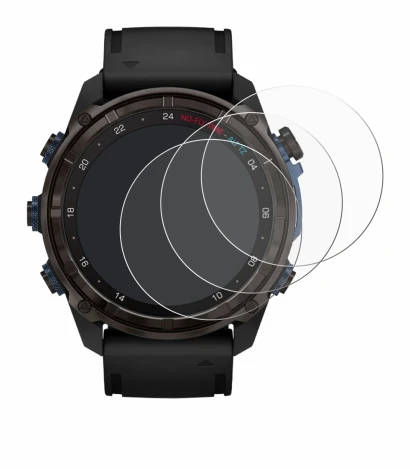 Image de l'appareil Garmin Descent Mk3i (51 mm) avec une grande variété de protections d'écran.