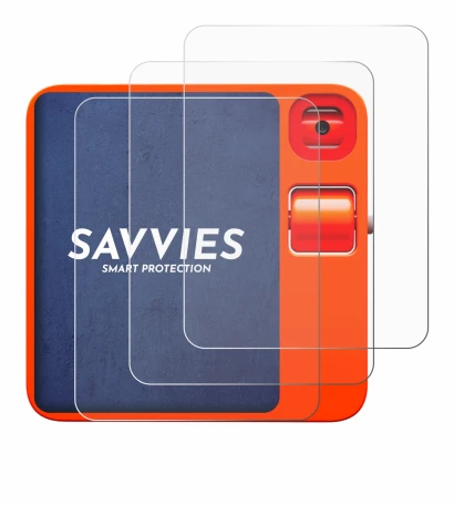 Image de l'appareil rabbit r1 avec une grande variété de protections d'écran.