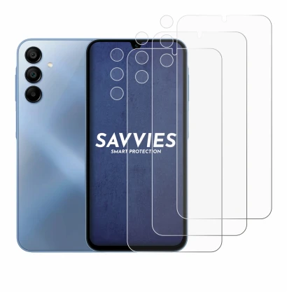 Image de l'appareil Samsung Galaxy A15 5G (Avant+Caméra) avec une grande variété de protections d'écran.