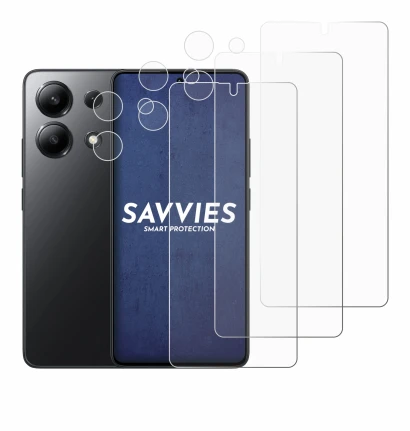Image de l'appareil Xiaomi Redmi Note 13 (Avant+Caméra) avec une grande variété de protections d'écran.