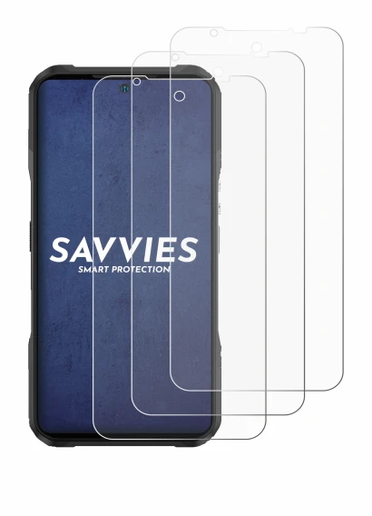 Image de l'appareil Doogee V20S avec une grande variété de protections d'écran.