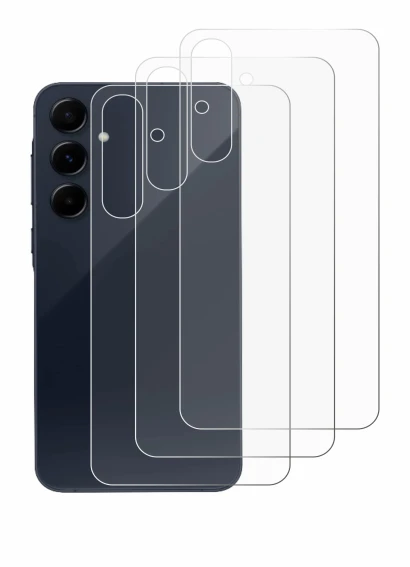 Image de l'appareil Samsung Galaxy A55 5G (Arrière) avec une grande variété de protections d'écran.