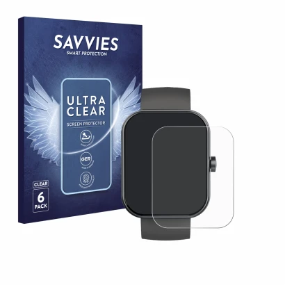 Face avant d’un emballage produit avec le logo de la marque Savvies. À côté, l’appareil Jugeman Y66 1.96" est représenté avec 