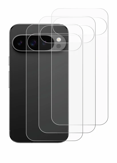 Image de l'appareil Google Pixel 9 Pro (Arrière) avec une grande variété de protections d'écran.