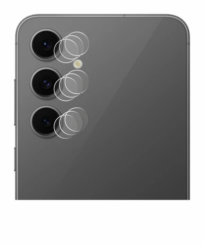 Image de l'appareil Samsung Galaxy S24 FE (Caméra UNIQUEMENT) avec une grande variété de protections d'écran.