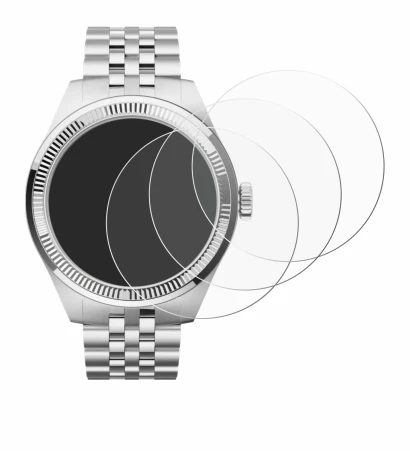 Image de l'appareil Withings ScanWatch Nova Brilliant (39 mm) avec une grande variété de protections d'écran.
