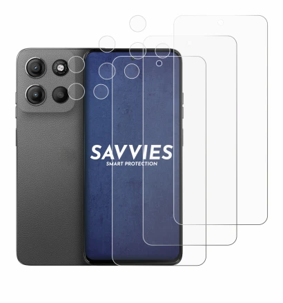 Image de l'appareil Motorola Moto G15 Power (Avant+Caméra) avec une grande variété de protections d'écran.