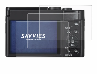 Image de l'appareil Panasonic Lumix DC-TZ99 avec une grande variété de protections d'écran.