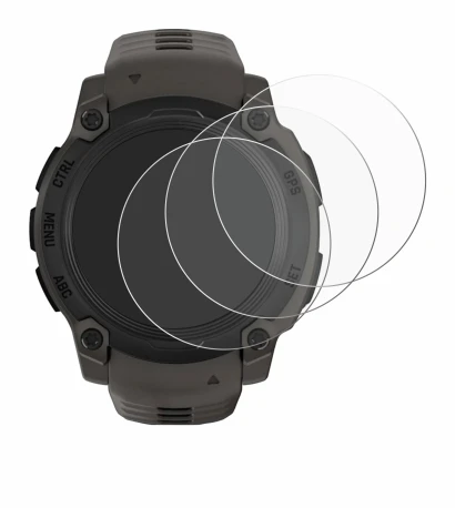 Image de l'appareil Garmin Instinct E (40 mm) avec une grande variété de protections d'écran.