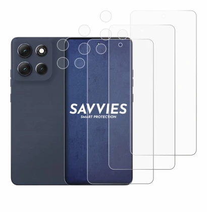 Image de l'appareil Motorola Moto G86 Power (Avant+Caméra) avec une grande variété de protections d'écran.