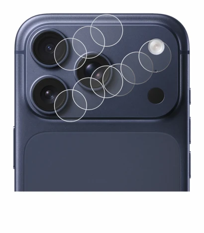 Image de l'appareil Apple iPhone 17 Pro (Caméra UNIQUEMENT) avec une grande variété de protections d'écran.