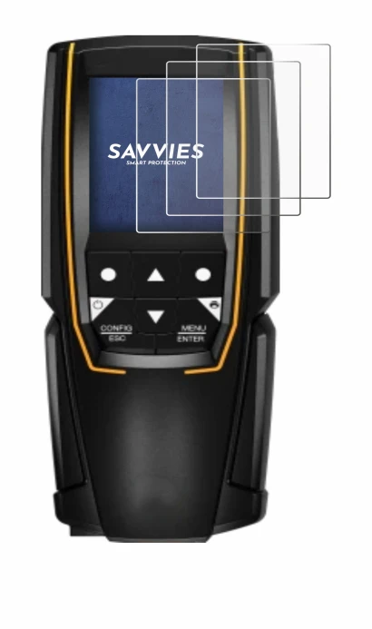 Image de l'appareil Testo 310 (2e Gen.) avec une grande variété de protections d'écran.