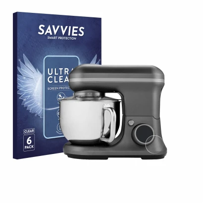 Face avant d’un emballage produit avec le logo de la marque Savvies. À côté, l’appareil MEDION MD 18420 est représenté avec la