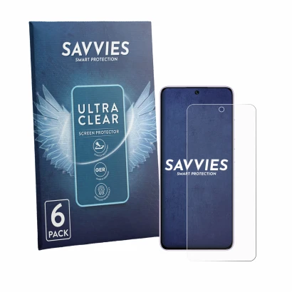 Face avant d’un emballage produit avec le logo de la marque Savvies. À côté, l’appareil Oukitel C26 est représenté avec la pro
