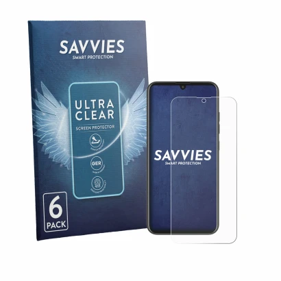 Face avant d’un emballage produit avec le logo de la marque Savvies. À côté, l’appareil Murena Teracube 2s est représenté avec